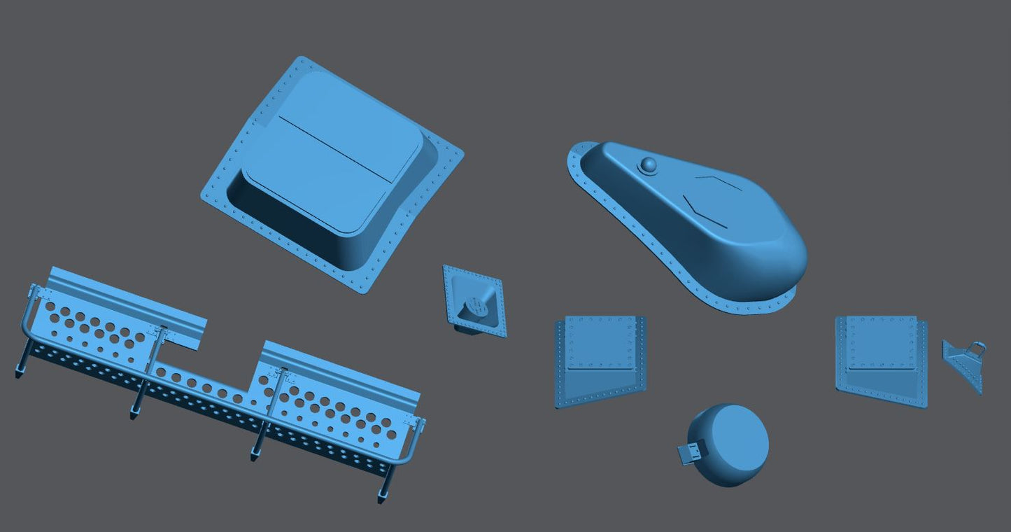 #48-136 Mk50 conversion kit MINI- step, fuel point, antenna and fittings.