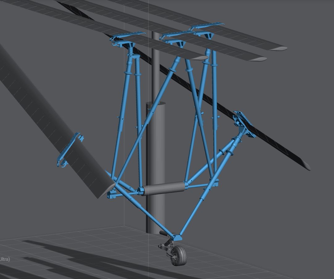 #48-132 1/48 scale Main blade Support frame - "Four Rail Bridge", "Christmas tree"