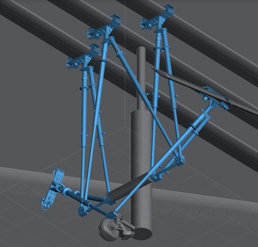 #48-132 1/48 scale Main blade Support frame - "Four Rail Bridge", "Christmas tree"