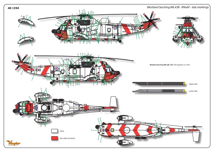 #48-153 Vingtor Decals Sea King Mk43 1/48 scale